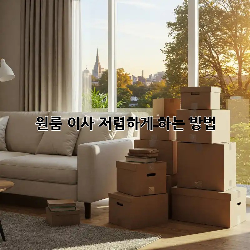 원룸 이사, 저렴하게 하는 방법!