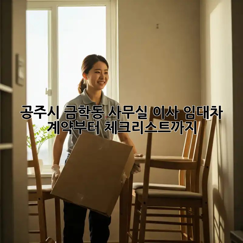 공주시 금학동 사무실 이사? 임대차 계약부터 체크리스트까지!