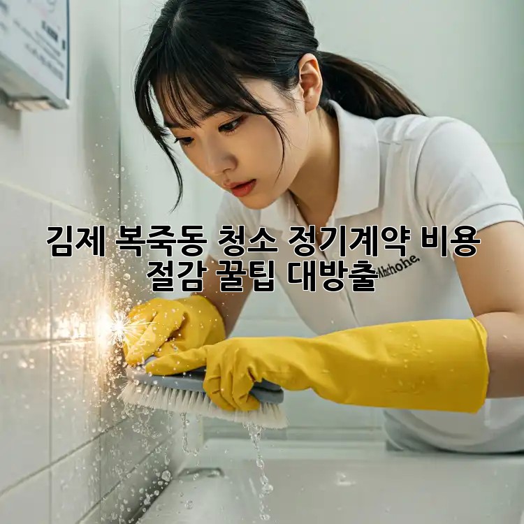 김제 복죽동 청소 정기계약, 비용 절감 꿀팁 대방출!