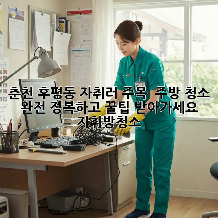 춘천 후평동 자취러 주목! ✨ 주방 청소 완전 정복하고 꿀팁 받아가세요! 🍯 #자취방청소